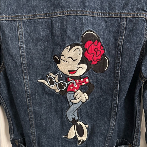 Disney Jackets & Blazers - Disney Minnie Mouse Embroidered Denim Jacket - Blue